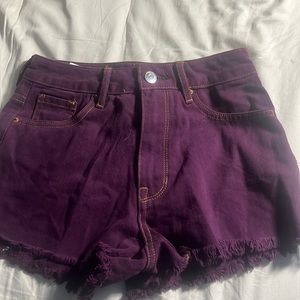 Pacsun Eco Violet high Rise Festival Denim Shorts